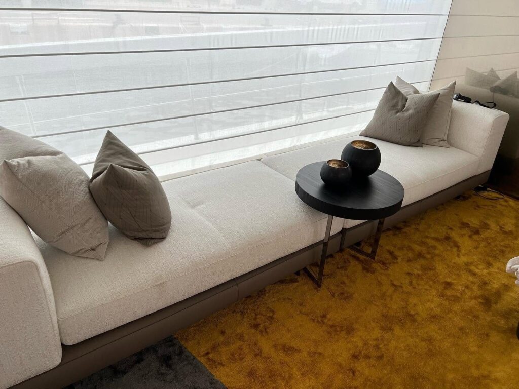 Bench seat and cushions cleaned in Cap-d'Ail